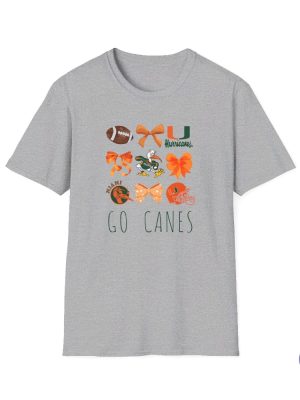 Miami Hurricanes Bows Inspired Unisex Softstyle T Shirt Miami Hurricanes T Shirt riracha 6