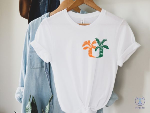 Um Palm Tree Pocket Shirt Umiami Inspired Fan Made Design Miami Hurricanes T Shirt Miami Game Day Shirt riracha 1