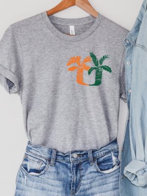 Um Palm Tree Pocket Shirt Umiami Inspired Fan Made Design Miami Hurricanes T Shirt Miami Game Day Shirt riracha 5