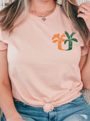 Um Palm Tree Pocket Shirt Umiami Inspired Fan Made Design Miami Hurricanes T Shirt Miami Game Day Shirt riracha 6