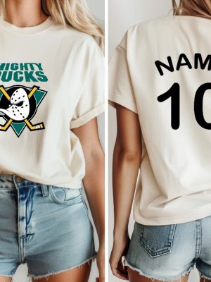 Custom Mighty Ducks Old School Shirt Hockey 2000S Shirt Mighty Ducks Shirt Anaheim Ducks Shirt riracha 5