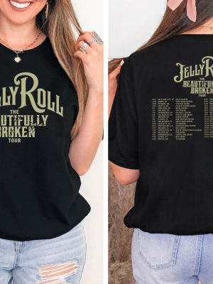 The Beautifully Broken Tour Jelly Roll Tee For Fan Country Concert Beautifully Broken Tour 2024 Sweater riracha 2