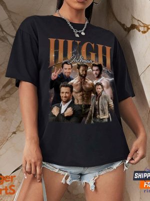 Retro Hugh Jackman Graphic Shirt Hugh Jackman Deadpool 3 Shirt Wolverine Tee Superheroes Shirt riracha 2