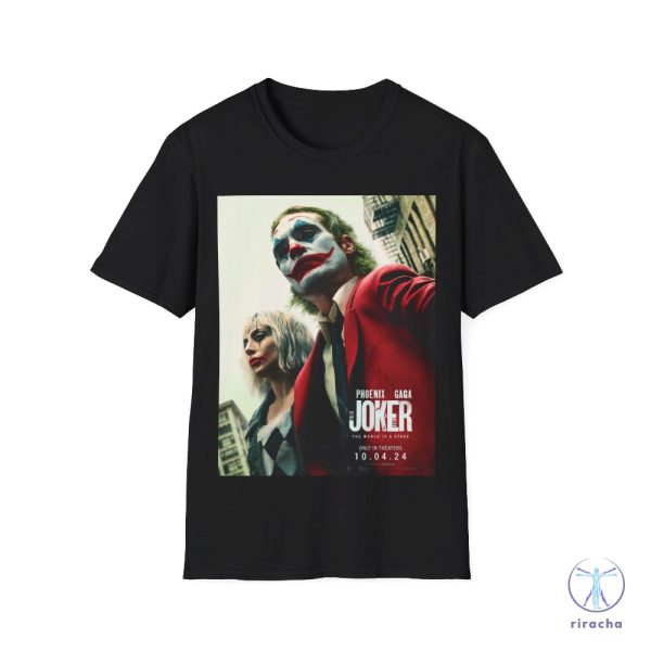 Joker 2 Movie Unisex Tshirt Joaquin Phoenix And Lady Gaga Shirt riracha 1