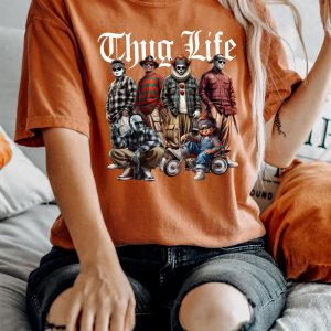 Thug Life Halloween Character Tshirt Horror Movie Shirt Movie Killers Shirt Series Killer Halloween Shirt riracha 2