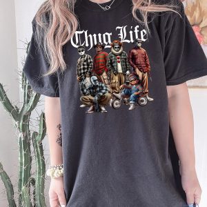 Thug Life Halloween Character Tshirt Horror Movie Shirt Movie Killers Shirt Series Killer Halloween Shirt riracha 5