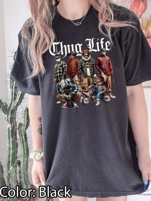 Thug Life Halloween Character Tshirt Horror Movie Shirt Movie Killers Shirt Series Killer Halloween Shirt riracha 5