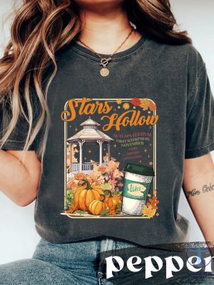 Stars Hollow Shirt Gilmore Girls Shirt Fall Vibes Shirt Lukes Diner Coffee Autumn Festival Lukes Diner Shirt riracha 3