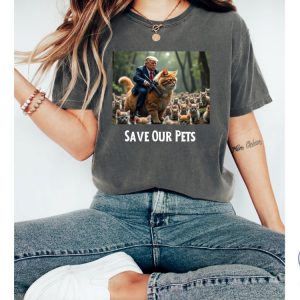 Trump Save Our Pets Shirt Save Our Cats Shirt Trump Debate Shirt Trump And Kamala Debate Shirt riracha 3