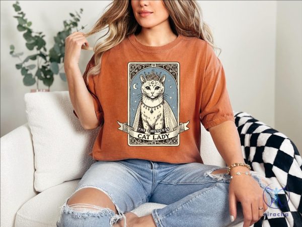 The Childless Cat Lady Shirt Tarot Card Kamala Harris Tee Support Kamala Gift riracha 1