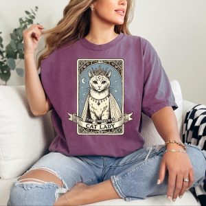 The Childless Cat Lady Shirt Tarot Card Kamala Harris Tee Support Kamala Gift riracha 2