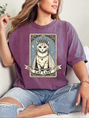 The Childless Cat Lady Shirt Tarot Card Kamala Harris Tee Support Kamala Gift riracha 2