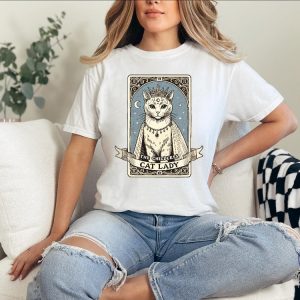 The Childless Cat Lady Shirt Tarot Card Kamala Harris Tee Support Kamala Gift riracha 3