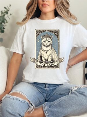 The Childless Cat Lady Shirt Tarot Card Kamala Harris Tee Support Kamala Gift riracha 3