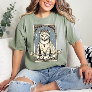 The Childless Cat Lady Shirt Tarot Card Kamala Harris Tee Support Kamala Gift riracha 4