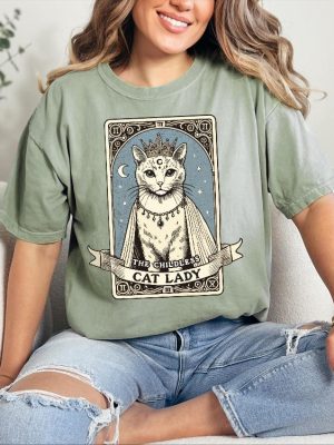 The Childless Cat Lady Shirt Tarot Card Kamala Harris Tee Support Kamala Gift riracha 4