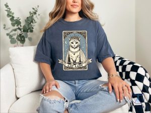 The Childless Cat Lady Shirt Tarot Card Kamala Harris Tee Support Kamala Gift riracha 5