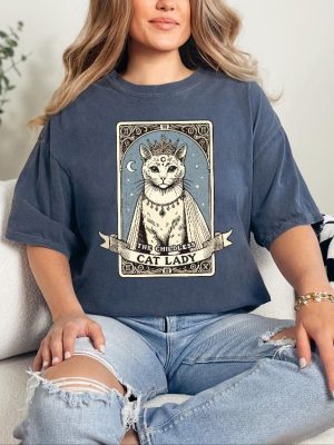 The Childless Cat Lady Shirt Tarot Card Kamala Harris Tee Support Kamala Gift riracha 5