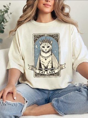 The Childless Cat Lady Shirt Tarot Card Kamala Harris Tee Support Kamala Gift riracha 6