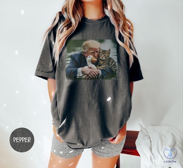 Trump 2024 Duck Kitten Shirt Cat Lady Springfield Oh Shirt Felon 2024 Unisex Vintage Style riracha 1