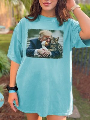 Trump 2024 Duck Kitten Shirt Cat Lady Springfield Oh Shirt Felon 2024 Unisex Vintage Style riracha 2