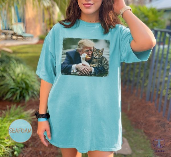 Trump 2024 Duck Kitten Shirt Cat Lady Springfield Oh Shirt Felon 2024 Unisex Vintage Style riracha 2