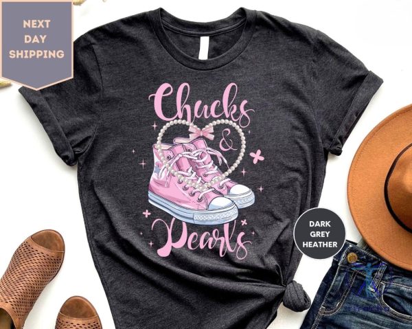 Chucks And Pearls Shirt Kamala Harris Shirt Madam President Kamala Harris Shirt Chucks And Pearls T Shirt riracha 1