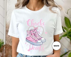 Chucks And Pearls Shirt Kamala Harris Shirt Madam President Kamala Harris Shirt Chucks And Pearls T Shirt riracha 3