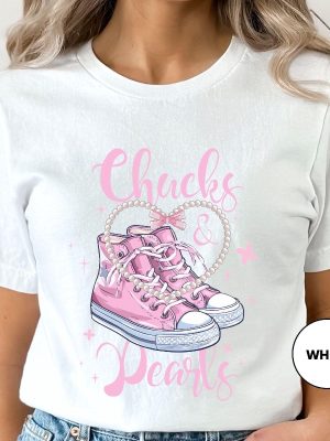 Chucks And Pearls Shirt Kamala Harris Shirt Madam President Kamala Harris Shirt Chucks And Pearls T Shirt riracha 3