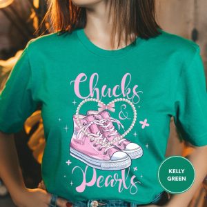 Chucks And Pearls Shirt Kamala Harris Shirt Madam President Kamala Harris Shirt Chucks And Pearls T Shirt riracha 4