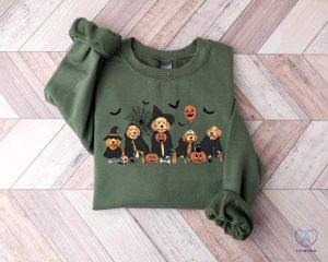 Ghost And Witch Goldendoodle Halloween Sweatshirt Ghost Goldendoodle Shirt Halloween Dog Shirt riracha 6