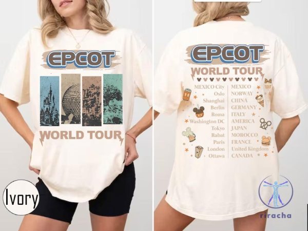 Vintage Epcot World Tour Shirt Drink And Snack Around The World Shirt Disney World Shirt riracha 2