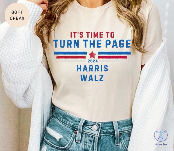 Its Time To Turn The Page First Debate Kamala Harris Shirt Harris Walz 2024 Shirt Kamala Harris Merch riracha 1