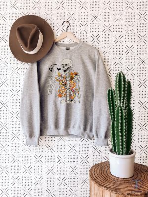 Fall Skeleton Sweatshirt Halloween Skeleton Shirt Halloween Gifts Halloween Women Sweater riracha 5