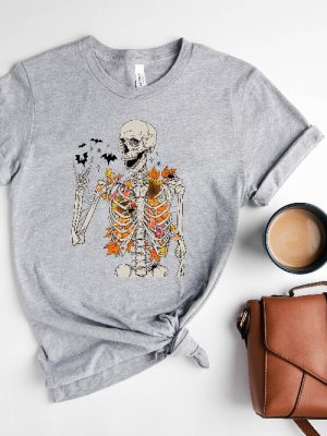 Fall Skeleton Sweatshirt Halloween Skeleton Shirt Halloween Gifts Halloween Women Sweater riracha 6