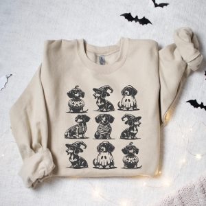 Dachshund Halloween Sweatshirt Dachshund Halloween Dachshund Mom Happy Halloweenie Shirt riracha 4