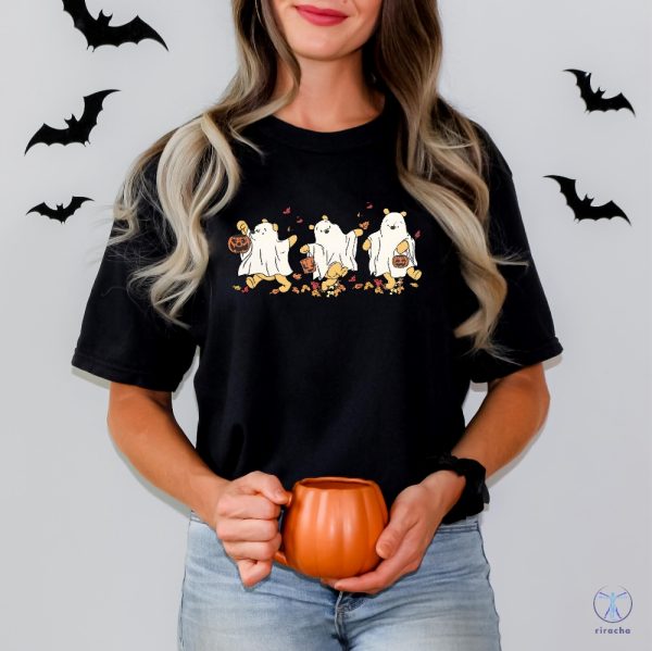 Halloween Retro Winnie The Pooh Ghost Shirt Spooky Season Shirt Halloween Womens Shirt riracha 3