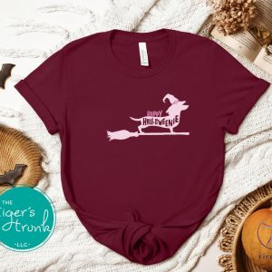 Gifts For Dog Lovers Happy Halloweenie Dachshund Witch Hat Spooky Dog Shirt Happy Halloweenie Shirt riracha 4