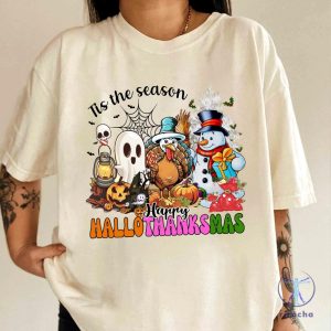 Vintage Happy Hallothanksmas Sweatshirt Happy Hallothanksmas Shirt Happy Hallothanksmas Hoodie riracha 2