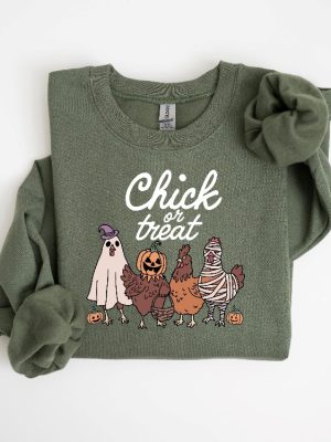 Halloween Chick Or Treat Sweatshirt Halloween Chicken Tshirt Chick Or Treat Shirt Chick Or Treat T Shirt riracha 3