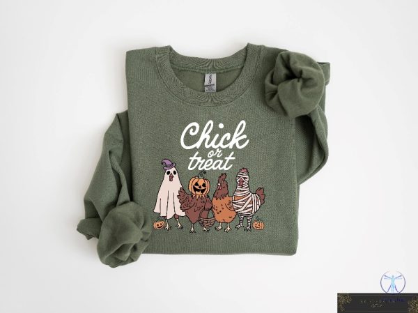 Halloween Chick Or Treat Sweatshirt Halloween Chicken Tshirt Chick Or Treat Shirt Chick Or Treat T Shirt riracha 3