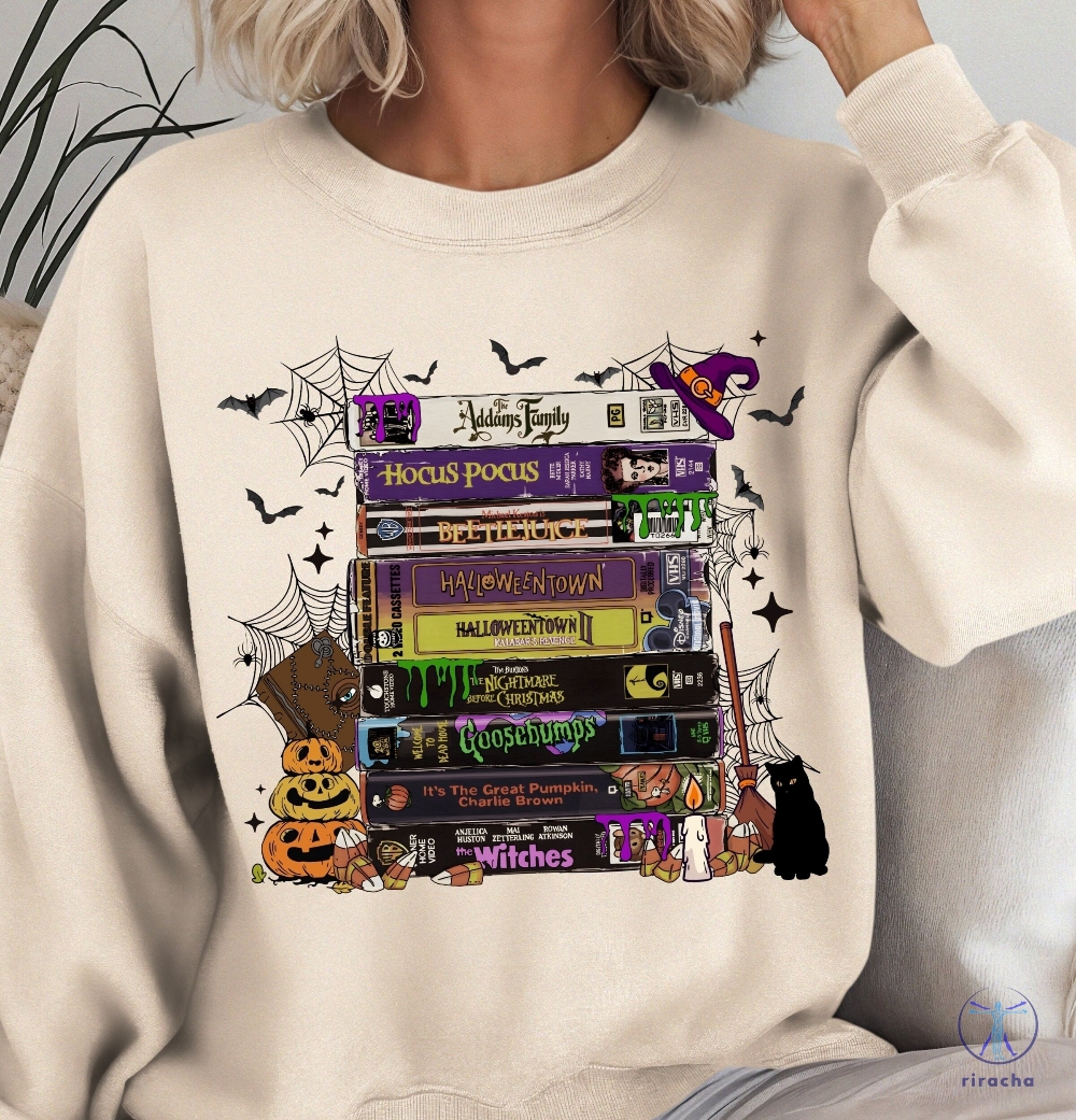 Vintage Halloween Vhs Movies Sweatshirt Retro Horror Vhs Movies Shirt Vintage Spooky Season Vhs Movies Shirt riracha 3