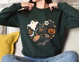 Halloween Heart Sweatshirt Halloween Boo Shirt Ghost Sweatshirt Halloween Gift Halloween Costume riracha 4