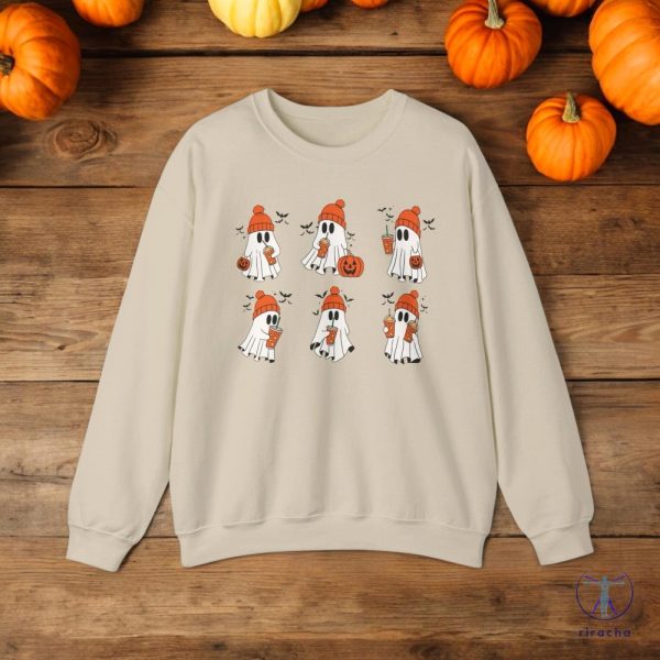 Halloween Sweatshirt Ghost Shirt Halloween Shirt Spooky Season Cool Halloween Shirt riracha 1