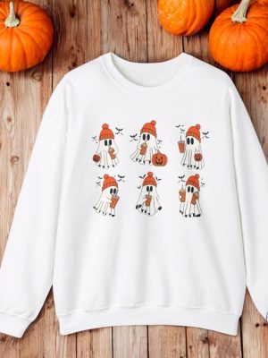 Halloween Sweatshirt Ghost Shirt Halloween Shirt Spooky Season Cool Halloween Shirt riracha 2