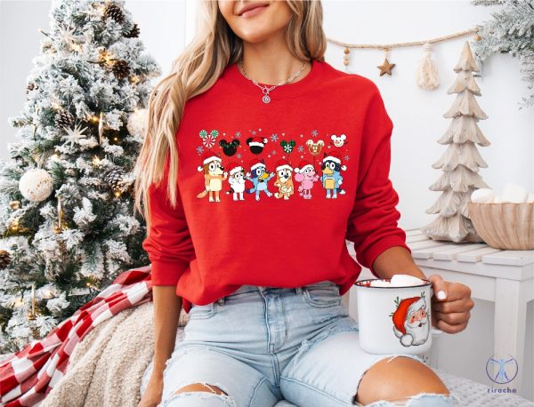 Disney Christmas Sweatshirt Christmas Gift T Shirt Family Christmas Shirt Cute Disney Puppy Tee riracha 1