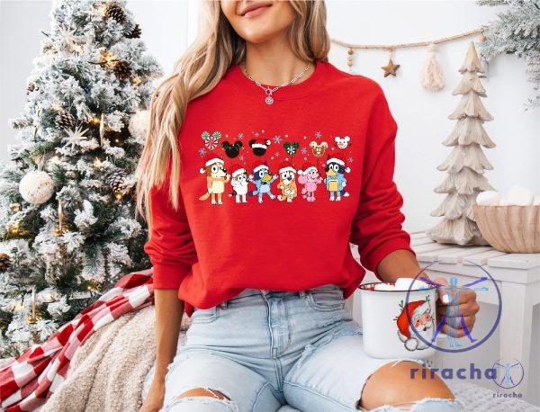 Disney Christmas Sweatshirt Christmas Gift T Shirt Family Christmas Shirt Cute Disney Puppy Tee riracha 1 1