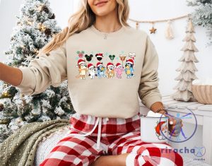 Disney Christmas Sweatshirt Christmas Gift T Shirt Family Christmas Shirt Cute Disney Puppy Tee riracha 3 1