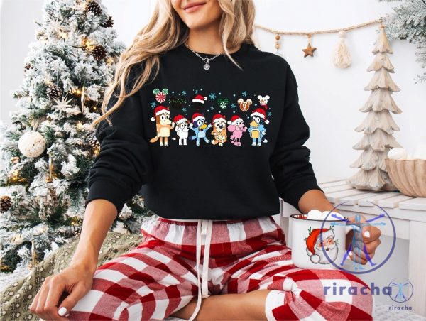 Disney Christmas Sweatshirt Christmas Gift T Shirt Family Christmas Shirt Cute Disney Puppy Tee riracha 5 1