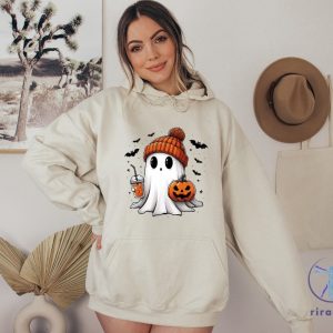 Cute Ghost Hoodie Halloween Ghost Hoodie Womens Halloween Hoodie Cute Fall Hoodie Spooky Season Hoodie riracha 2